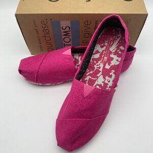☆☆HOT DEAL☆☆TOMS EARTHWISE CLASSICS PINK RECYCLABLE US YOUTH SIZE 6